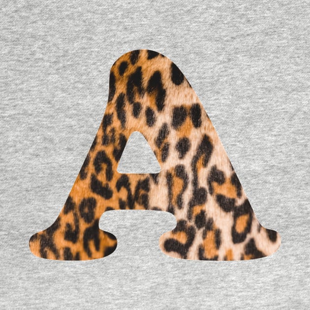 Letter A leopard print by ColorsHappiness